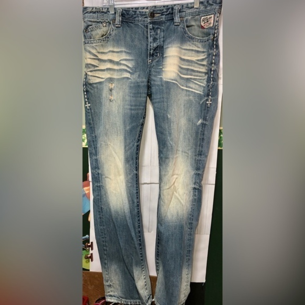 👻Affliction American Custom distressed denim jeans - Picture 7 of 16